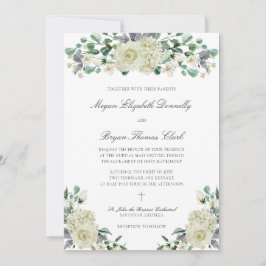 Megan Elegant Greenery katholieke uitnodiging tot