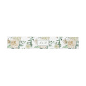 Megan Elegant Greenery Rozen Monogram Weddenschap Uitnodigingen Wikkel (Vlak)