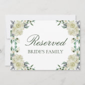 Megan Elegant Script Floral Reserved Wedding Sign (Voorkant)