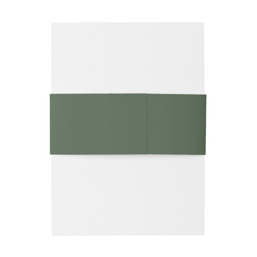 Megan Elegant Simple Green Names Wedding Uitnodigingen Wikkel (Achterkant Voorbeeld)