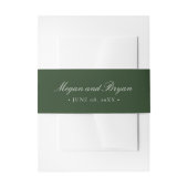 Megan Elegant Simple Sage Green Names Wedding Uitnodigingen Wikkel (Voorkant Voorbeeld)