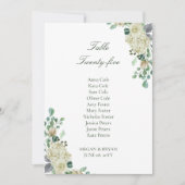 Megan Elegant Wedding Table Seating Chart Kaart (Voorkant)