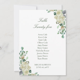 Megan Elegant Wedding Table Seating Chart Kaart