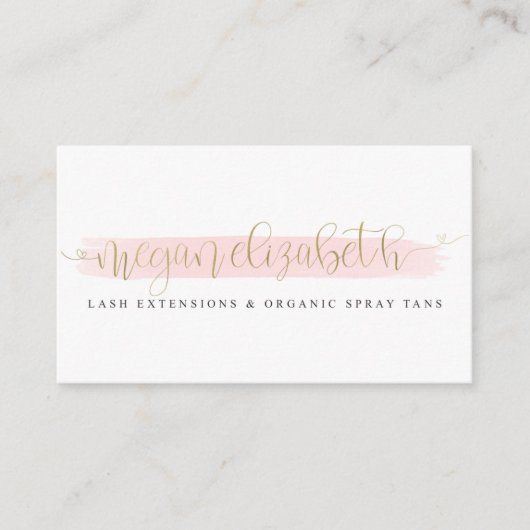 Megan Elizabeth Faux Gold Foil Visitekaartje (Voorkant)