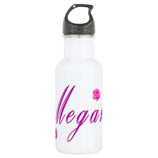 Megan Girl Name Logo, Waterfles (Voorkant)