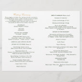Megan Gold katholieke Wedding Mass Ceremony Progra (Achterkant)