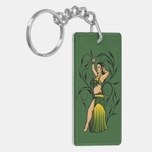 Megan Green Belly Dancer Sleutelhanger (Voorkant Links)
