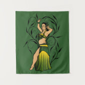 Megan Green Belly Dancer Wandkleed (Voorkant)