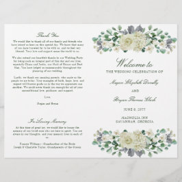 Megan Greenery Folded Wedding Ceremony Program