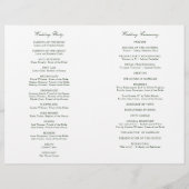 Megan Greenery Folded Wedding Ceremony Program