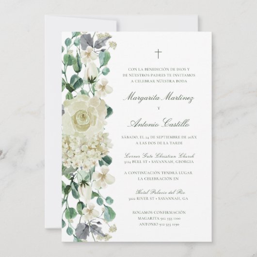 Megan Invitacion de Boda Cristiana Wedding Kaart (Voorkant)