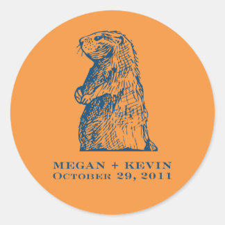Megan + Kevin rond Ronde Sticker