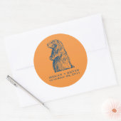 Megan + Kevin rond Ronde Sticker (Envelop)