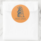 Megan + Kevin rond Ronde Sticker (Tas)