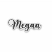 Megan Name - Handgeschreven kalligrafie Sticker (Voorkant)