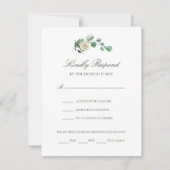 Megan Simple Elegant Meal Choice Wedding RSVP (Voorkant)