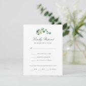 Megan Simple Elegant Meal Choice Wedding RSVP (Staand voorkant)