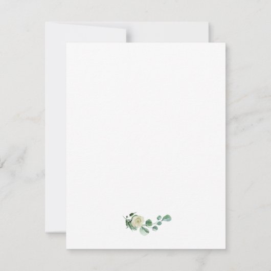 Megan Simple Elegant Meal Choice Wedding RSVP (Achterkant)