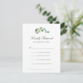 Megan Simple Elegant Song Request Wedding RSVP (Staand voorkant)
