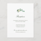 Megan Simple Greenery Wedding Reception Informatiekaartje (Voorkant)