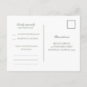 Megan Simple Wedding Song Request RSVP Briefkaart (Achterkant)