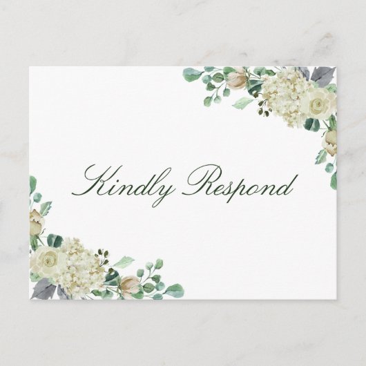 Megan Simple Wedding Song Request RSVP Briefkaart (Voorkant)