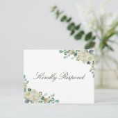 Megan Simple Wedding Song Request RSVP Briefkaart (Staand voorkant)