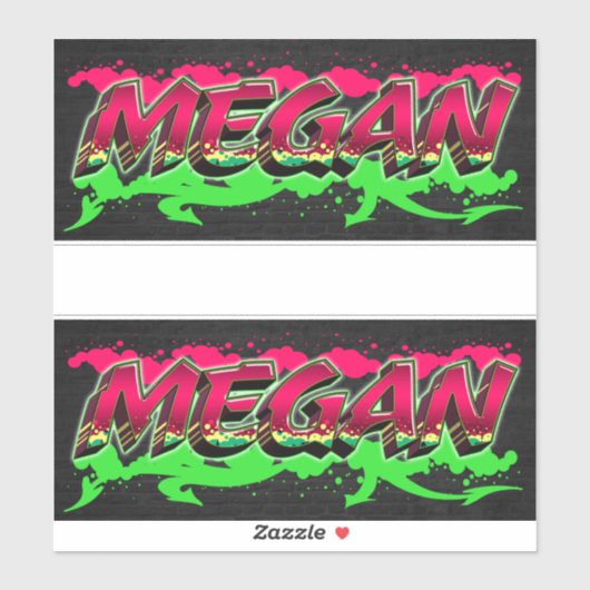 Megan Vorname Name Graffiti Aufkleber Sticker (Vel)