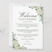 Megan Wedding Welcome Letter and Itinerary (Voorkant)