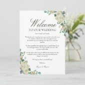 Megan Wedding Welcome Letter and Itinerary (Staand voorkant)