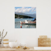 Meganissi, Grieks eilandplein Poster (Keuken)