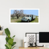 Megan's Truck in Almond Blossom Poster (Thuiskantoor)