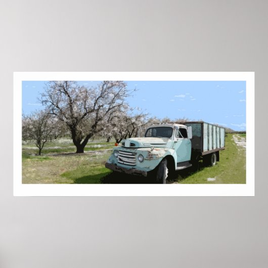 Megan's Truck in Almond Blossom Poster (Voorkant)