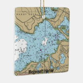 Megansett Harbour MA Nautical Chart Keramisch Ornament (Rechts)