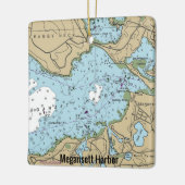 Megansett Harbour MA Nautical Chart Keramisch Ornament (Links)