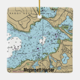 Megansett Harbour MA Nautical Chart Keramisch Ornament