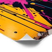 Megaphone Madness: Bold Street Art Energy Perfect Poster (Hoek)