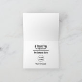 Megaphone Silhouette, klant Bedankkaart (Binnen)