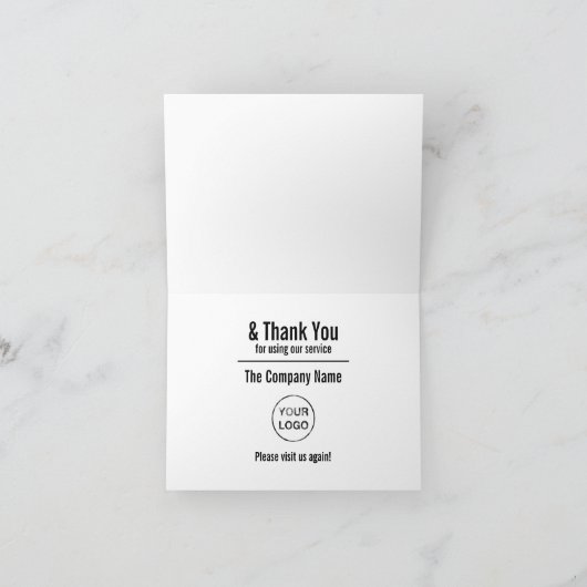 Megaphone Silhouette, klant Bedankkaart (Binnen)