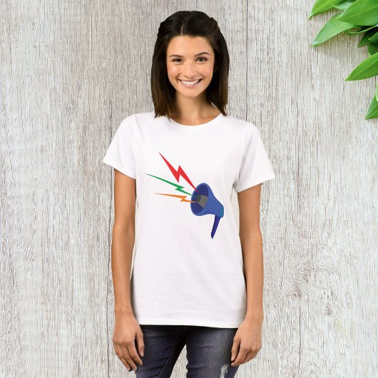 Megaphone Sound Waves Vrouwen T-shirt