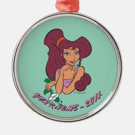 Megara Goddess at Heart Metal Ornament (Voorkant)
