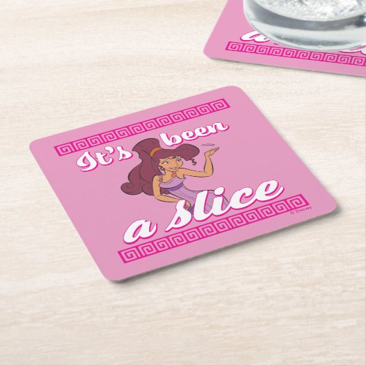 Megara - It's Been a Slice Square Paper Coaster Kartonnen Onderzetters (Schuin)