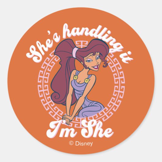Megara - She's Handling It, I'm She Classic Round  Ronde Sticker (Voorkant)