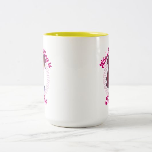 Megara - She's Handling It, I'm She Two-Tone Coffe Tweekleurige Koffiemok (Center)