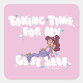 Megara - Taking Time For My Best Self Square Stick Vierkante Sticker (Voorkant)