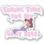 Megara - Taking Time For My Best Self Sticker (Voorkant)
