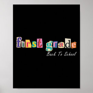 Megazine Brief Eerste Klas Leraar Kinderen Terug N Poster