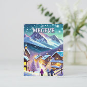 Megève: Elegant Alpine en Prestige Hivernal Briefkaart (Staand voorkant)