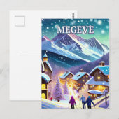 Megève: Elegant Alpine en Prestige Hivernal Briefkaart (Voorkant / Achterkant)