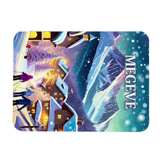 Megève: Elegant Alpine en Prestige Hivernal Magneet (Horizontaal)